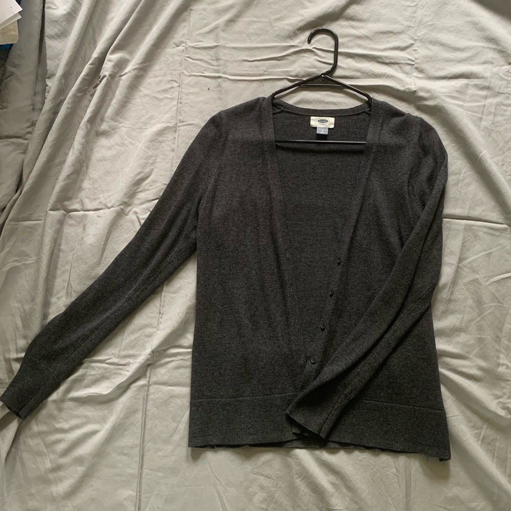 A Dark Grey Cardigan
